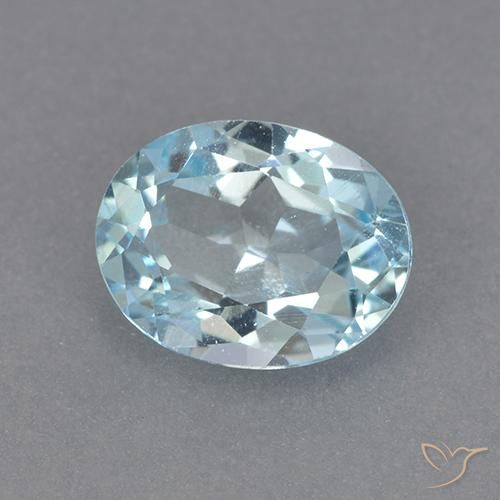 Topazio Celeste naturale da 2.11 ct, Taglio ovale, VVS