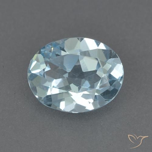 2.24ct Naturale Celeste Topazio, Ovale, VVS-VS