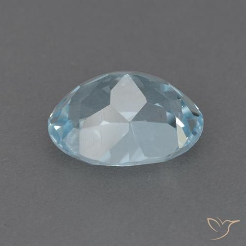 Topazio Celeste naturale da 2.36 ct, Ovale, VVS-VS