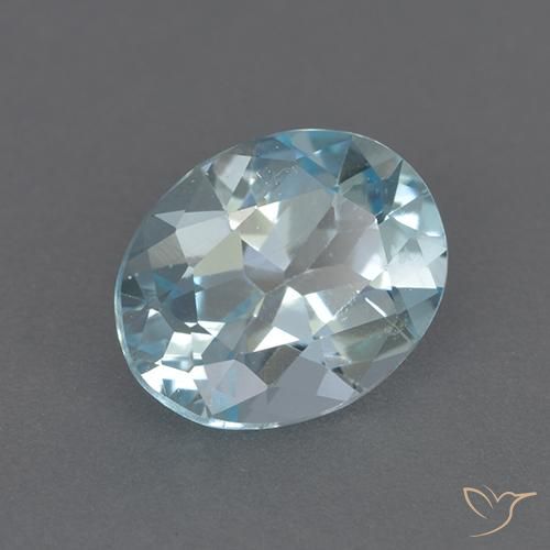 Topazio Celeste naturale da 2.22 ct, Ovale, VVS-VS