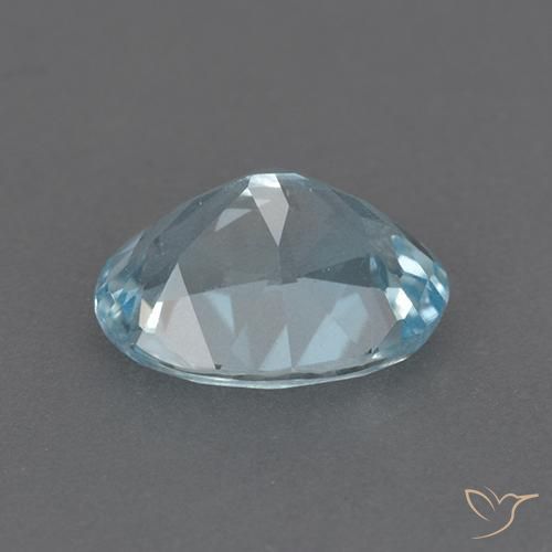 Topazio Celeste naturale da 2.22 ct, Ovale, VVS-VS