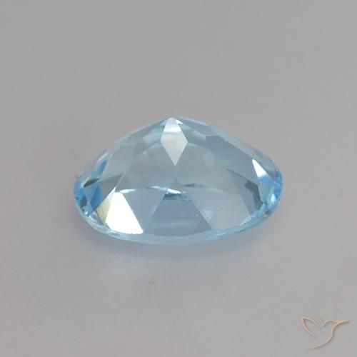 Topazio Celeste naturale da 1.19 ct, Ovale, VVS-VS