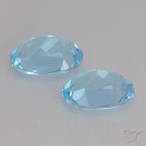 Gemme di Topazio Celeste naturale da 1.94 ct, Ovale, VVS-VS