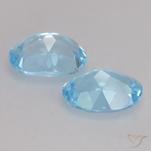 Gemme di Topazio Blu svizzero naturale da 2.09 ct, Ovale, VVS-VS