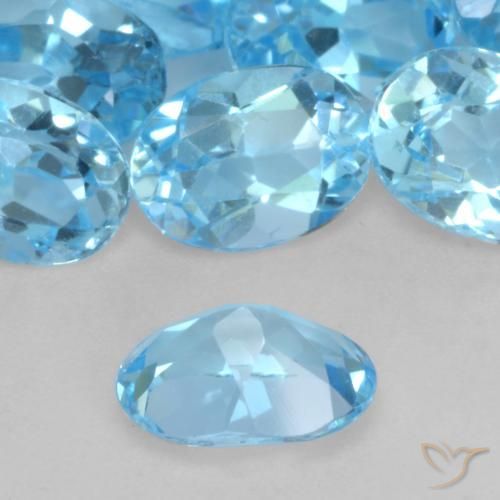 Topazio Blu svizzero naturale da 0.99 ct, Ovale, VVS-VS