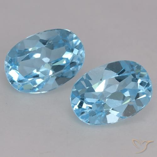 2.29ctw Naturale Blu svizzero Topazio, Ovale, VVS-VS, Photo A