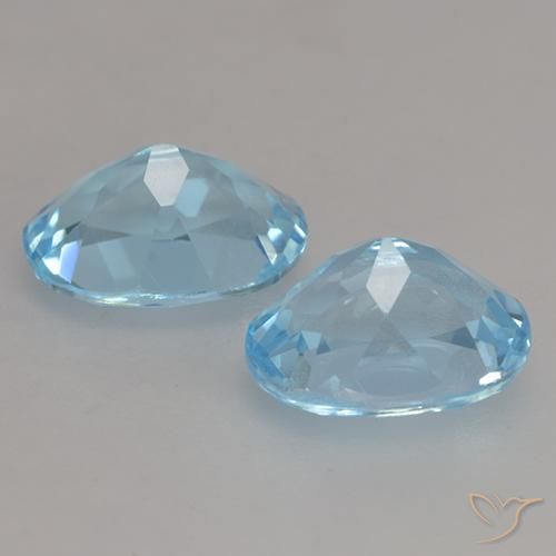 Gemme di Topazio Blu svizzero naturale da 2.30 ct, Ovale, VVS-VS