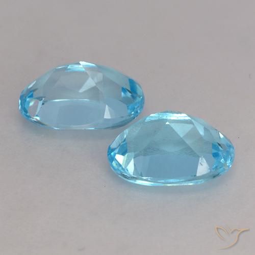 Gemme di Topazio Blu svizzero naturale da 2.08 ct, Ovale, VVS-VS
