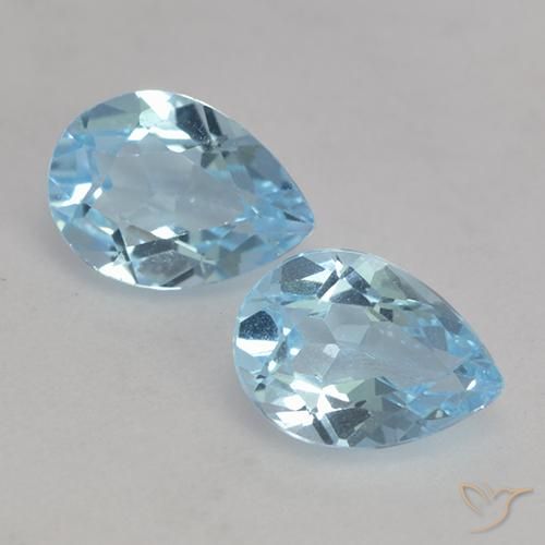 1.65ctw Naturale Celeste Topazio, Forma a pera, VVS-VS