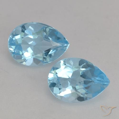 1.93ctw Naturale Celeste Topazio, Forma a pera, VS