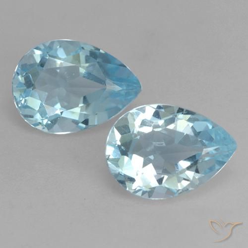 1.72ctw Naturale Celeste Topazio, Forma a pera, VVS-VS