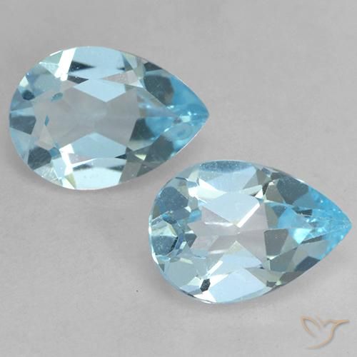 1.48ctw Naturale Celeste Topazio, Forma a pera, VVS-VS