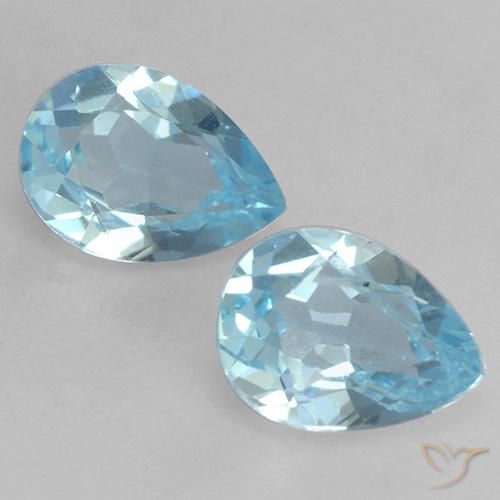 1.57ctw Naturale Celeste Topazio, Forma a pera, VVS-VS