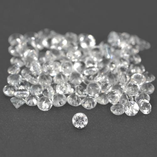 Topazio naturale bianco da 1,03 ct, taglio rotondo, VS