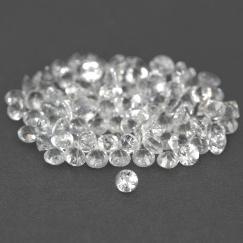 Topazio naturale bianco da 1,03 ct, taglio rotondo, VS