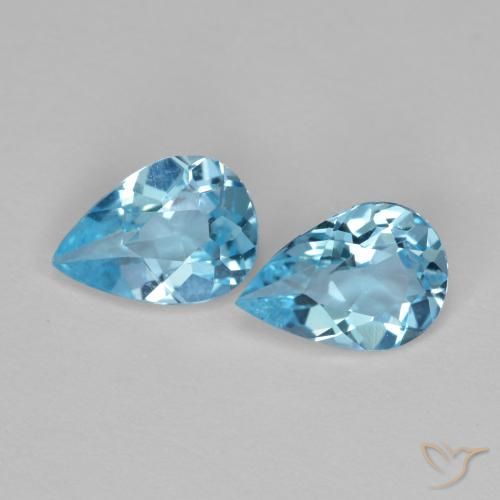 1.35ctw Naturale Celeste Topazio, Forma a pera, VVS-VS
