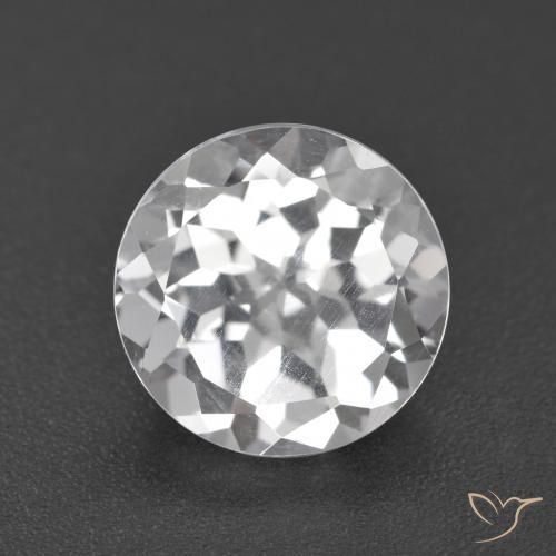 Topazio Bianco naturale da 4.47 ct, Rotondo, VVS-VS