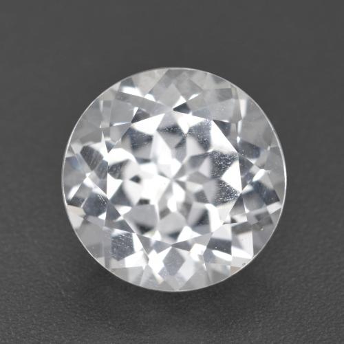 Topazio naturale bianco da 4,23 ct, taglio rotondo, VVS-VS