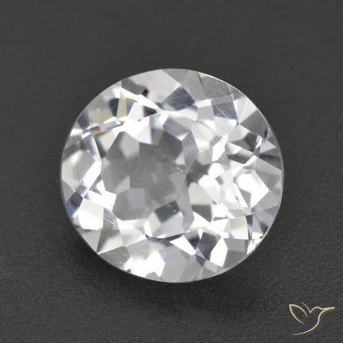 Topazio Bianco naturale da 3.52 ct, Rotondo, VVS-VS