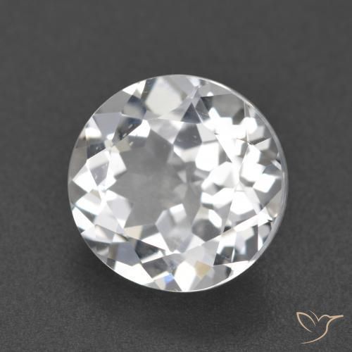 Topazio Bianco naturale da 3.65 ct, Rotondo, VVS-VS