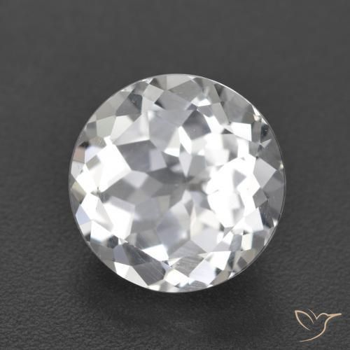 Topazio Bianco naturale da 3.60 ct, Rotondo, VVS-VS