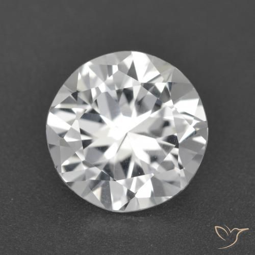 3.27ct Naturale Bianco trasparente Topazio, Rotondo, VVS