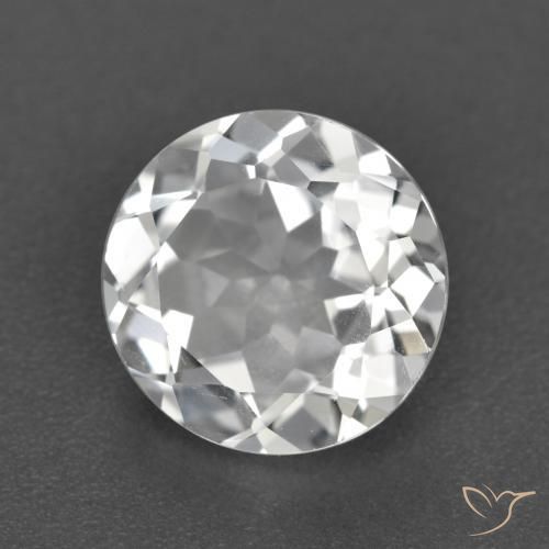 Topazio Bianco trasparente naturale da 3.62 ct, Rotondo, VVS