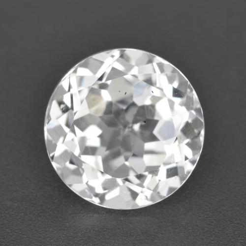 Topazio naturale bianco da 4,53 ct, taglio rotondo, VVS