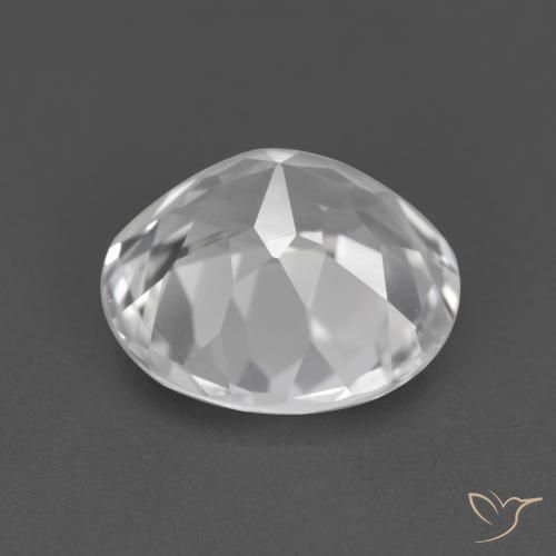 Topazio Bianco trasparente naturale da 3.80 ct, Rotondo, VVS