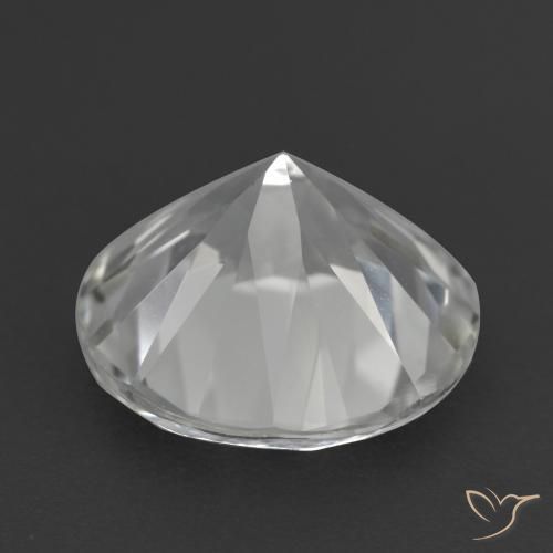 Topazio naturale bianco da 4,28 ct, taglio rotondo, VVS-VS