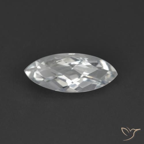 Topazio bianco naturale da 1,72 ct, taglio marquise, VS