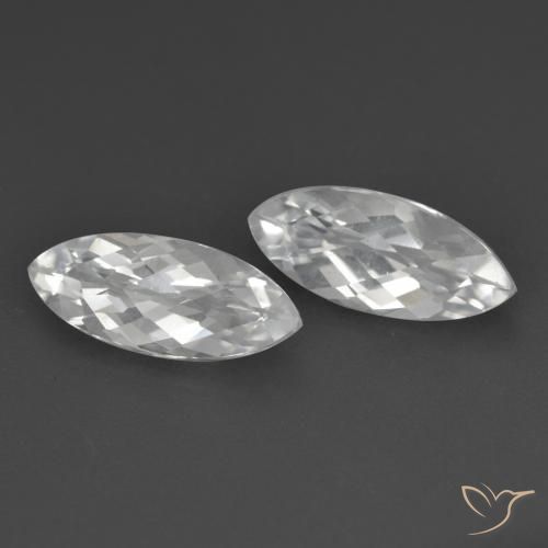 Gemme di Topazio Bianco naturale da 3.35 ct, Taglio marquise, VS