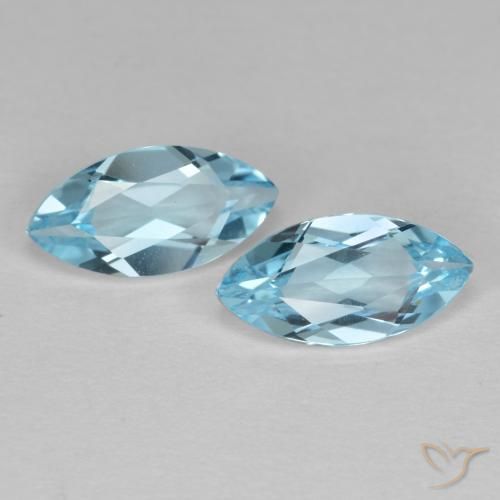 2.58ctw Naturale Blu svizzero Topazio, Taglio marquise, VS