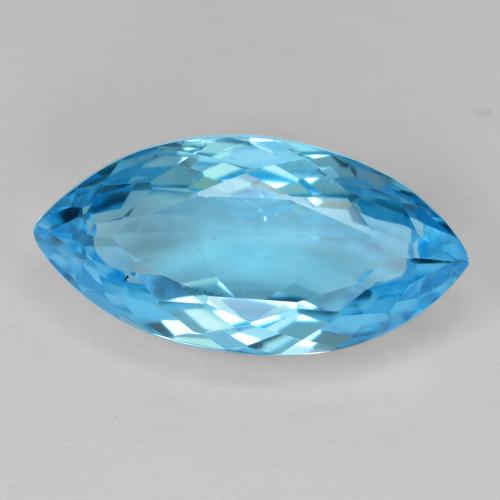 Topazio naturale blu da 13,41 ct, marchesa, VVS-VS