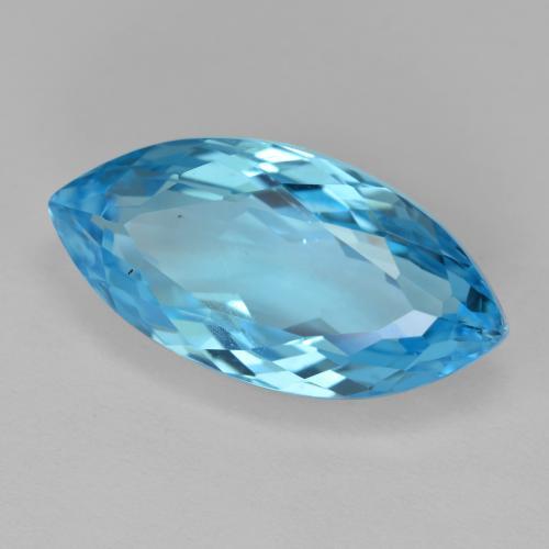 Topazio naturale blu da 13,41 ct, marchesa, VVS-VS