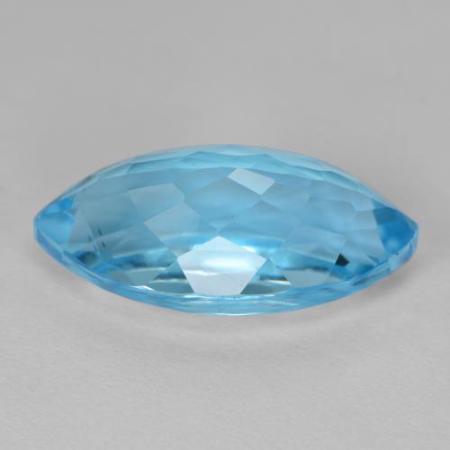 Topazio naturale blu da 13,41 ct, marchesa, VVS-VS