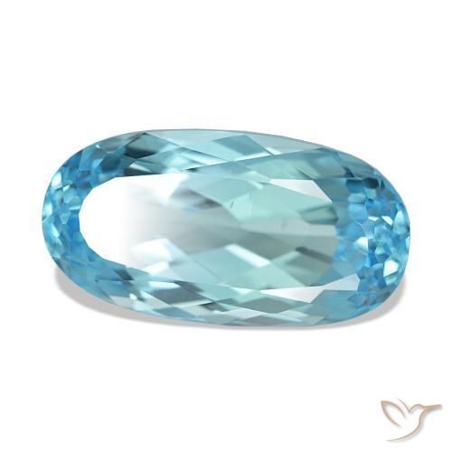 Topazio Blu svizzero naturale da 17.49 ct, Ovale, VVS-VS