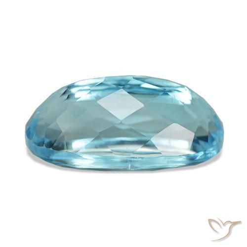 Topazio Blu svizzero naturale da 17.49 ct, Ovale, VVS-VS