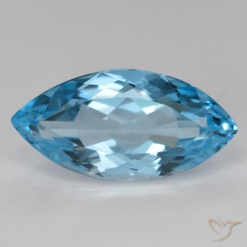 16.33ct Naturale Blu svizzero Topazio, Taglio marquise, VVS-VS