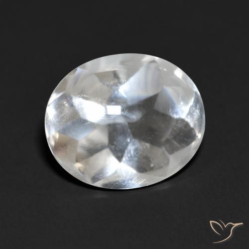 Topazio Bianco trasparente naturale da 5.49 ct, Ovale, Trasparente