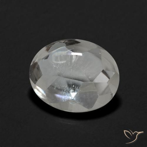 Topazio Bianco naturale da 3.36 ct, Ovale, Trasparente