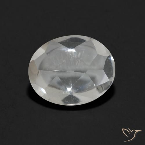 3.30ct Naturale Bianco trasparente Topazio, Ovale, Trasparente