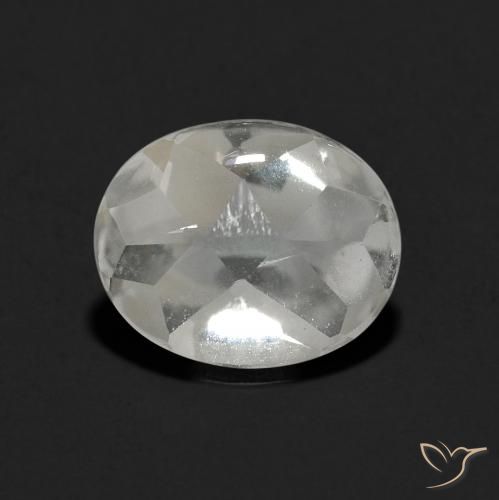 3.46ct Naturale Bianco trasparente Topazio, Ovale, Trasparente