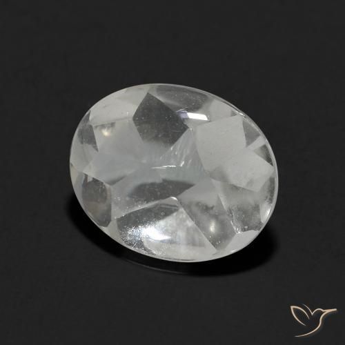 Topazio Bianco trasparente naturale da 3.46 ct, Ovale, Trasparente