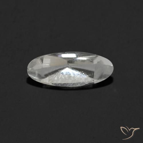 1.15ct Naturale Bianco trasparente Topazio, Ovale, Trasparente