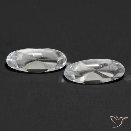 2.55ctw Naturale Bianco trasparente Topazio, Ovale, Trasparente