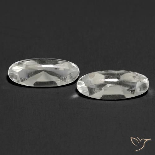 2.60ctw Naturale Bianco trasparente Topazio, Ovale, Trasparente