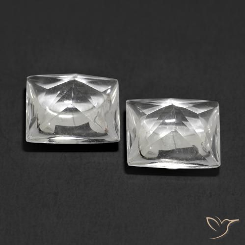 Gemme di Topazio Bianco naturale da 4.00 ct, Quadrato, Trasparente