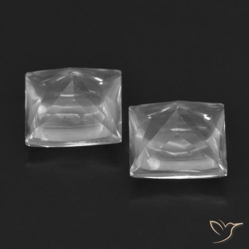 Gemme di Topazio Bianco naturale da 4.44 ct, Quadrato, Trasparente