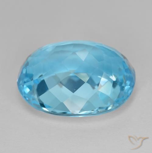 Topazio Blu svizzero naturale da 21.25 ct, Ovale, VS